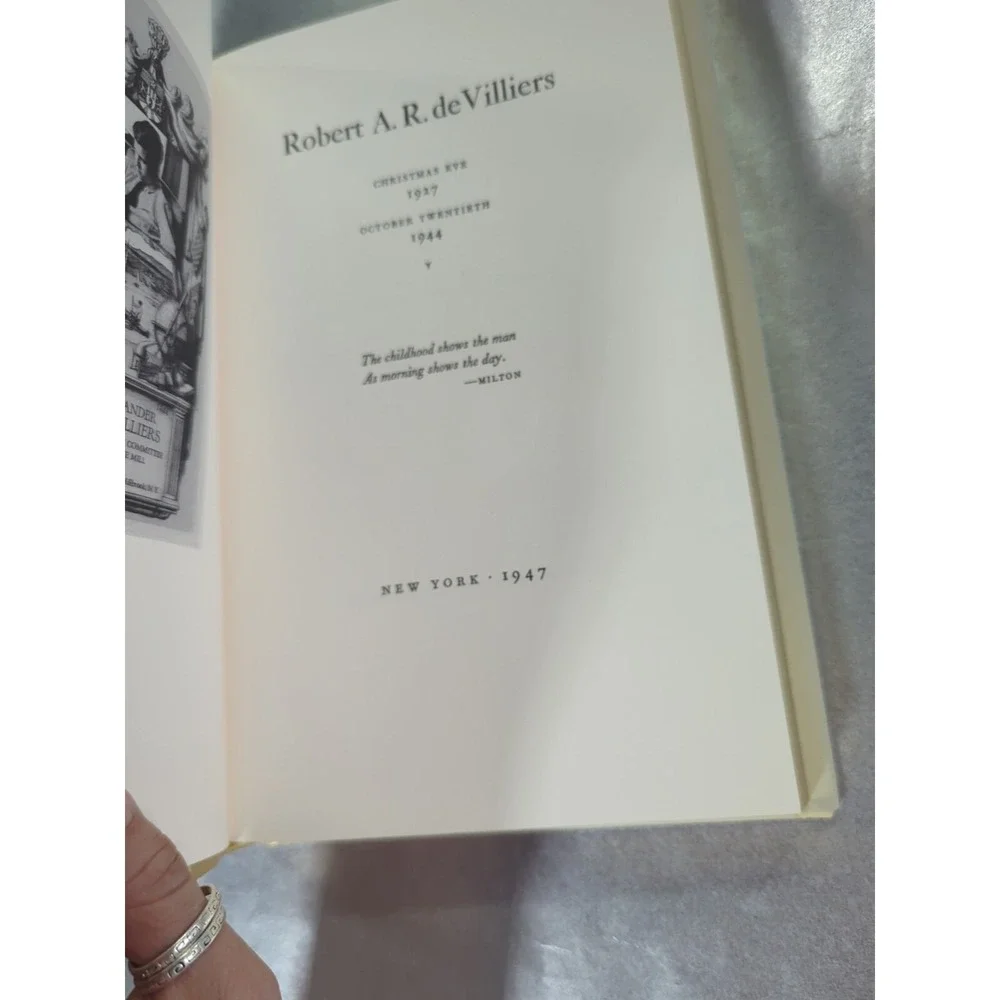 A boys Philosophy 2019 tribute edition hardcover book Writings Robert De Villier